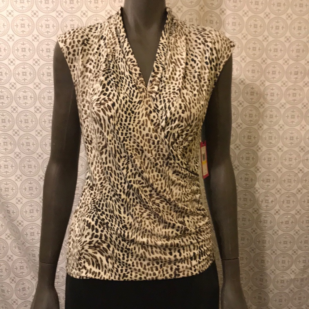 2/$20 NEW Vince Camuto faux wrap top- petite Med